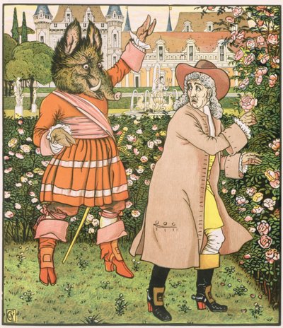 Illustration aus Die Schöne und das Biest, 1901 von Walter Crane